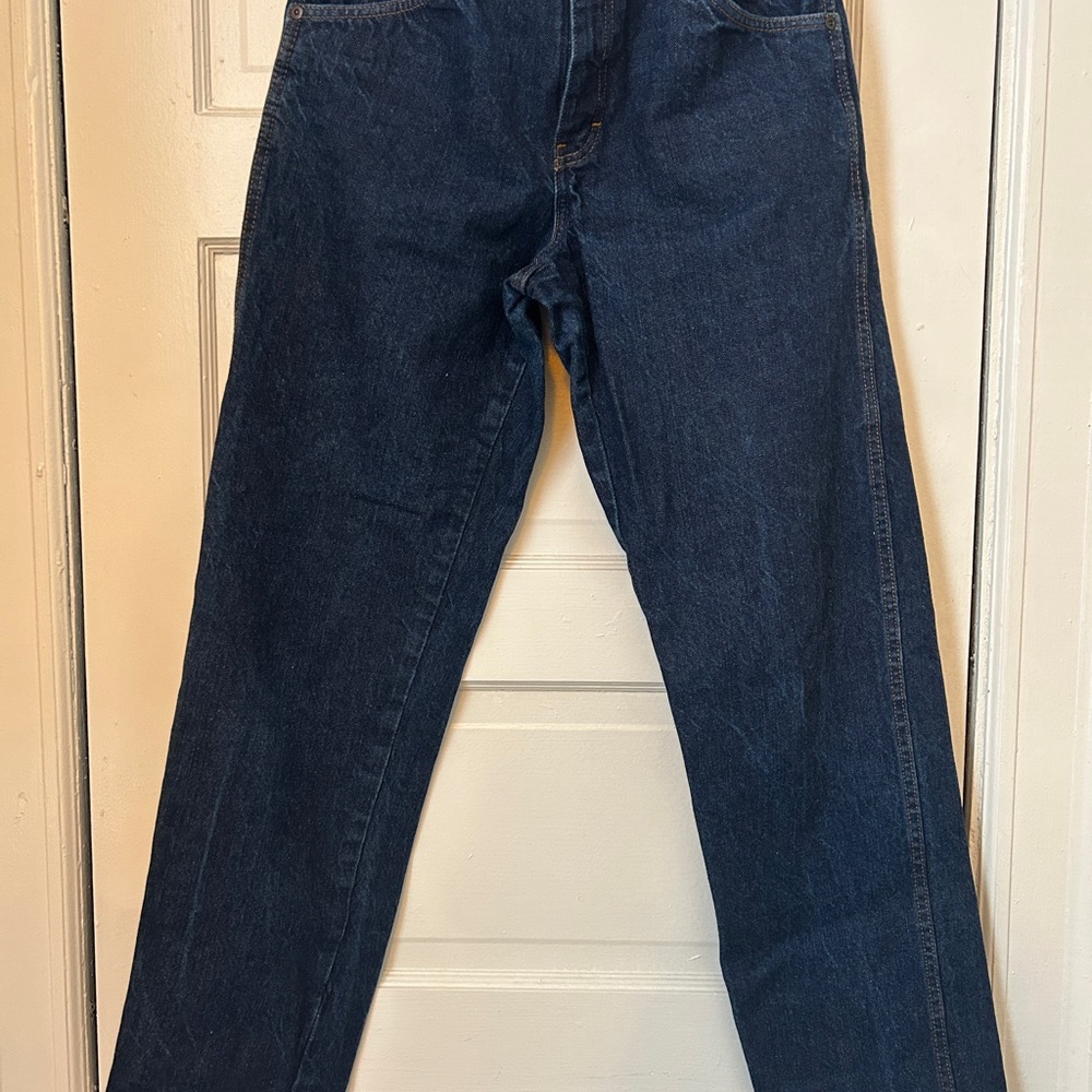 Dickies Women's Straight-Leg Jeans in Dark Blue Denim